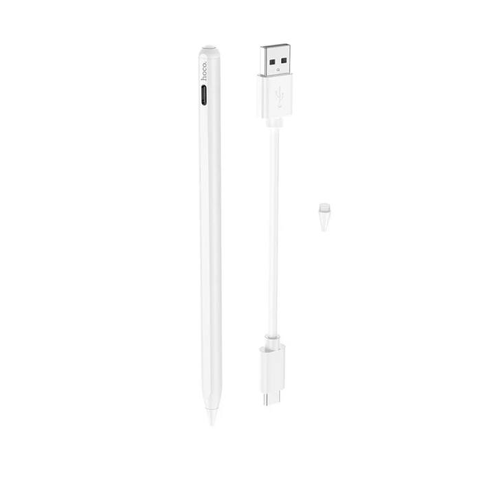 Стилус активный для iPad HOCO GM107 белый с магнитной фиксацией