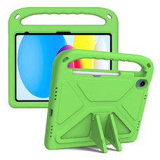 Детский чехол для планшета KST Kids Apple iPad 10.9 10th gen (2022) A2757 / A2777 / A2696  дюймов зеленый с ручкой и подставкой