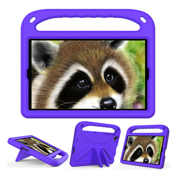 Детский чехол для планшета KST Kids Lenovo Tab M10 FHD Plus (2nd Gen) TB-X606 / Samsung T510 / Xiaomi Mi Pad 4 Plus фиолетовый с ручкой и подставкой