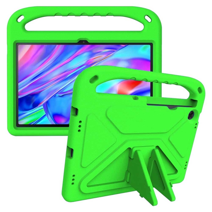 Детский чехол для планшета KST Kids Lenovo Tab M10 Plus 10.6 (3rd Gen) TB-125 / TB-128 (2022) зеленый с ручкой и подставкой