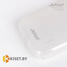 Силиконовый чехол Jekod с защитной пленкой для Alcatel One Touch Pop C3 4033D, белый