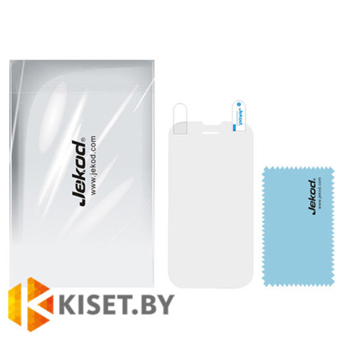 Силиконовый чехол Jekod с защитной пленкой для Alcatel One Touch Pop C5 5036D, черный