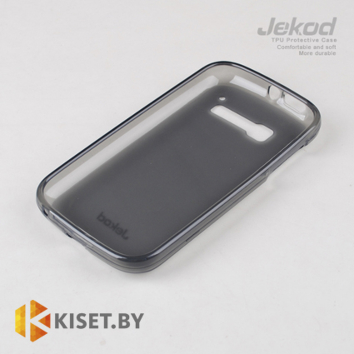 Силиконовый чехол Jekod с защитной пленкой для Alcatel One Touch Pop C5 5036D, черный