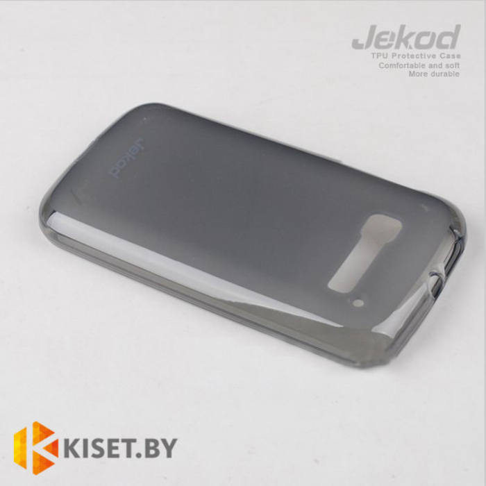 Силиконовый чехол Jekod с защитной пленкой для Alcatel One Touch Pop C5 5036D, черный