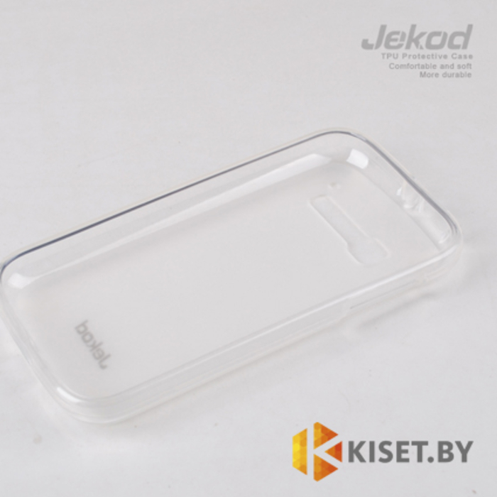 Силиконовый чехол Jekod с защитной пленкой для Alcatel One Touch Pop C5 5036D, белый