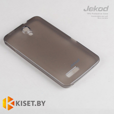 Силиконовый чехол Jekod с защитной пленкой для Alcatel One Touch T'Pop 4010D, черный