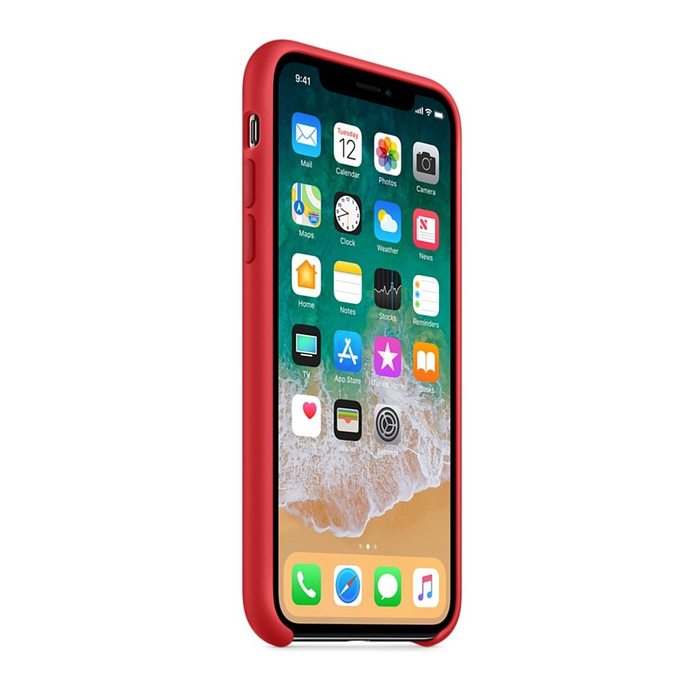 Бампер Silicone Case для iPhone X / Xs красный #14