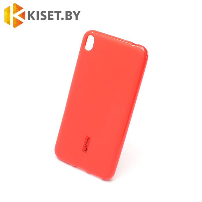 Силиконовый чехол Cherry с защитной пленкой для Asus Zenfone Live (ZB501KL), красный