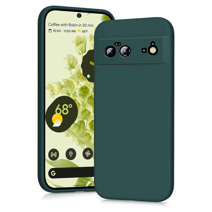 Soft-touch бампер KST Silicone Cover для Google Pixel 6 тёмно-зелёный