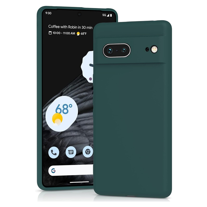 Soft-touch бампер KST Silicone Cover для Google Pixel 7 тёмно-зелёный