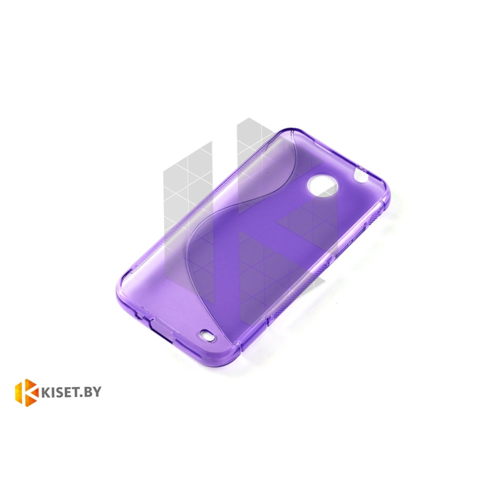 Силиконовый чехол матовый для HTC Desire 300, фиолетовый