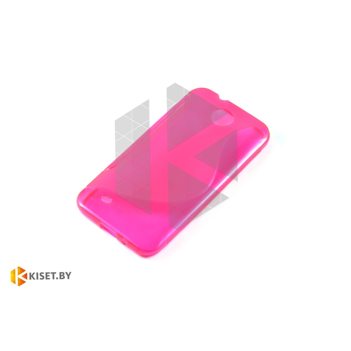 Силиконовый чехол матовый для HTC Desire 300, розовый