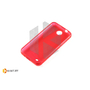 Силиконовый чехол матовый для HTC Desire 300, красный