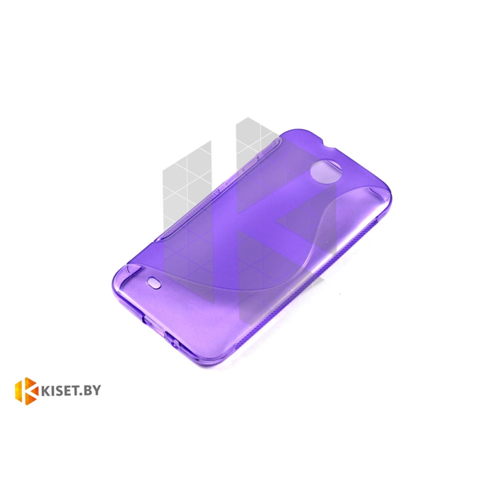 Силиконовый чехол матовый для HTC Desire 300, фиолетовый