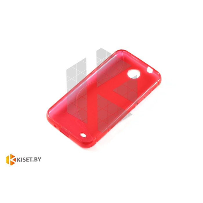 Силиконовый чехол матовый для HTC Desire 300, красный