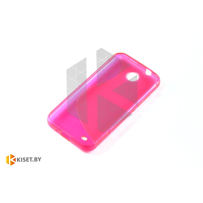 Силиконовый чехол матовый для HTC Desire 300, розовый