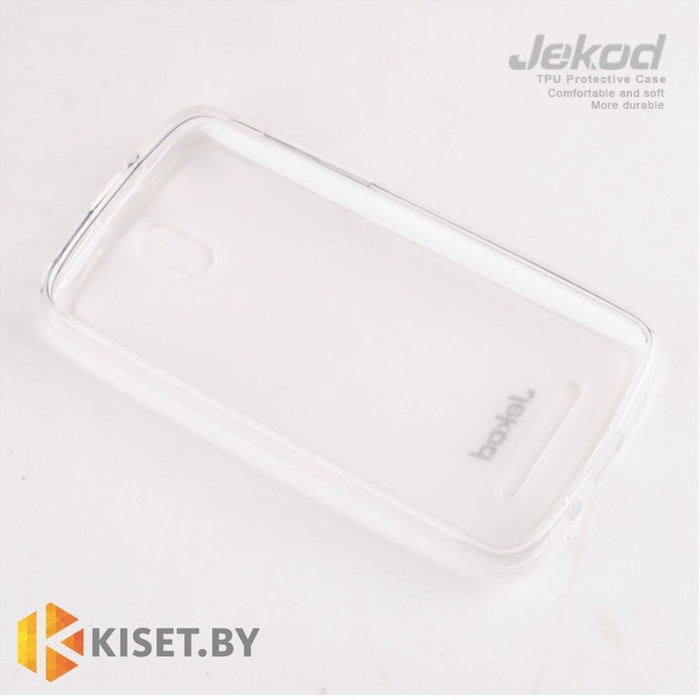 Силиконовый чехол Jekod с защитной пленкой для HTC Desire 500, белый
