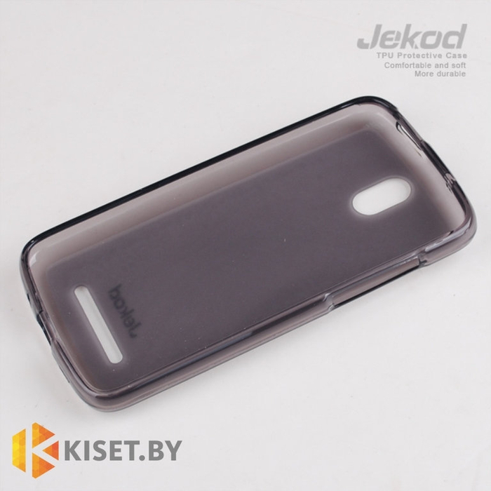 Силиконовый чехол Jekod с защитной пленкой для HTC Desire 500, черный