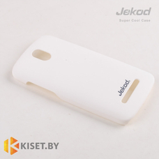 Пластиковый бампер Jekod и защитная пленка для HTC Desire 500, белый