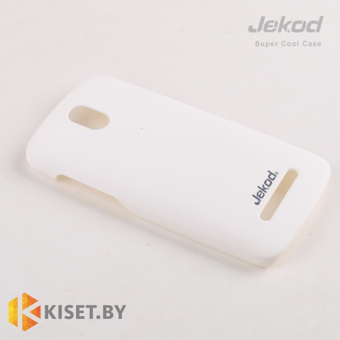 Пластиковый бампер Jekod и защитная пленка для HTC Desire 500, белый