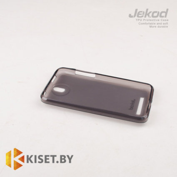 Силиконовый чехол Jekod с защитной пленкой для HTC Desire 501 Dual, черный