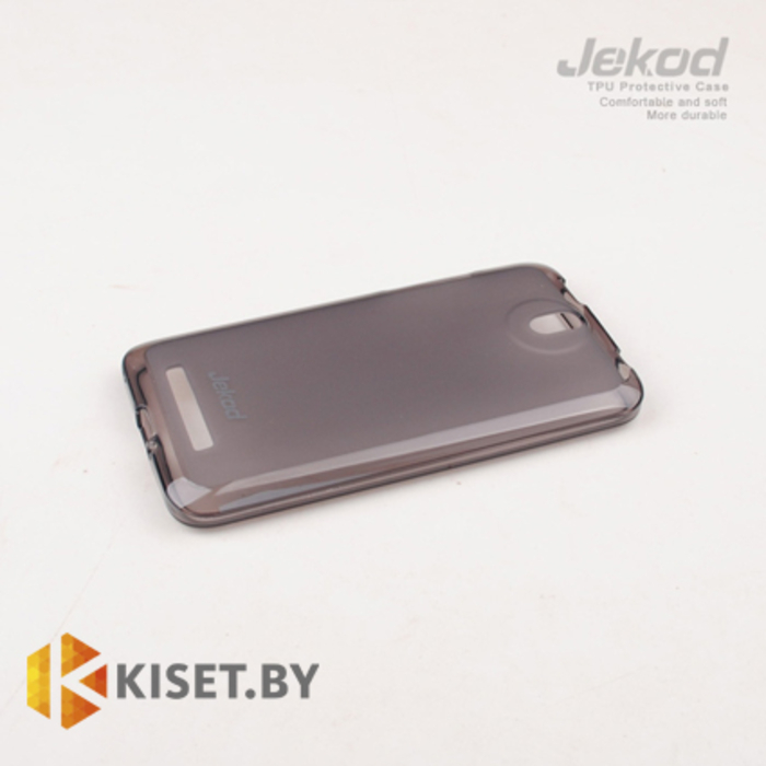 Силиконовый чехол Jekod с защитной пленкой для HTC Desire 501 Dual, черный