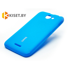 Силиконовый чехол Cherry с защитной пленкой для HTC Desire 516, синий