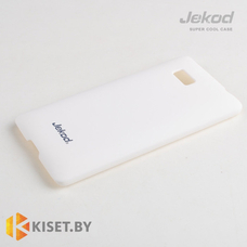 Пластиковый бампер Jekod и защитная пленка для HTC Desire 600, белый