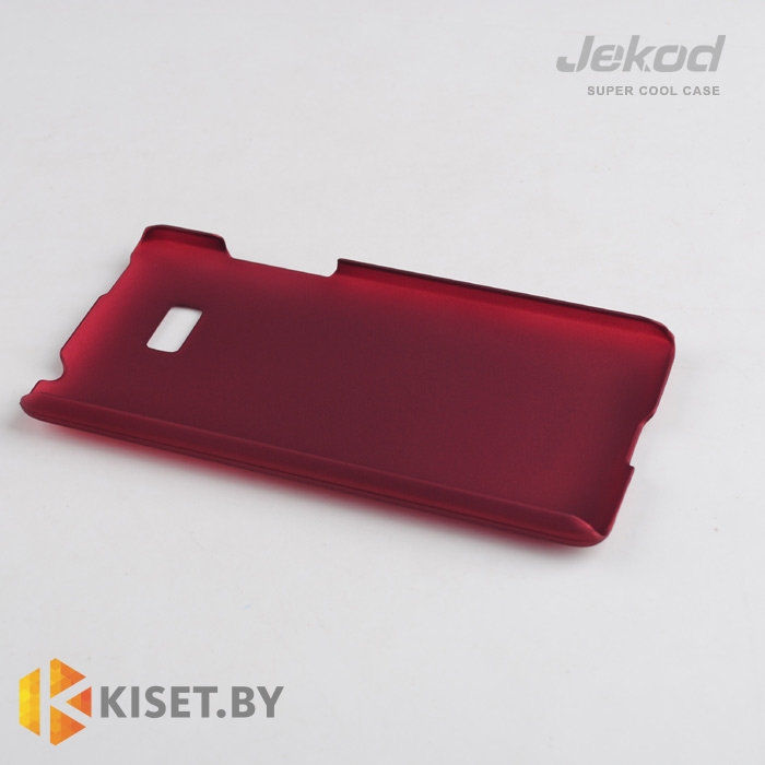 Пластиковый бампер Jekod и защитная пленка для HTC Desire 600, красный