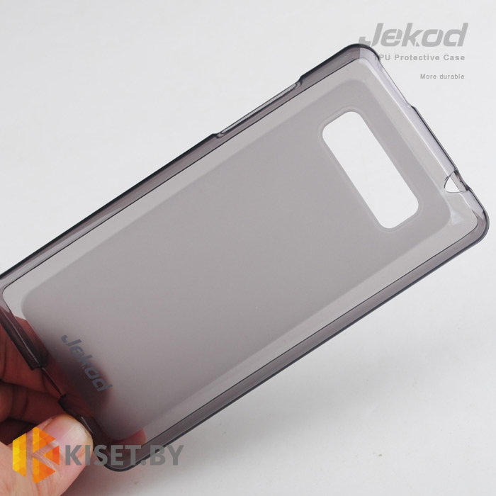 Силиконовый чехол Jekod с защитной пленкой для HTC Desire 600, черный
