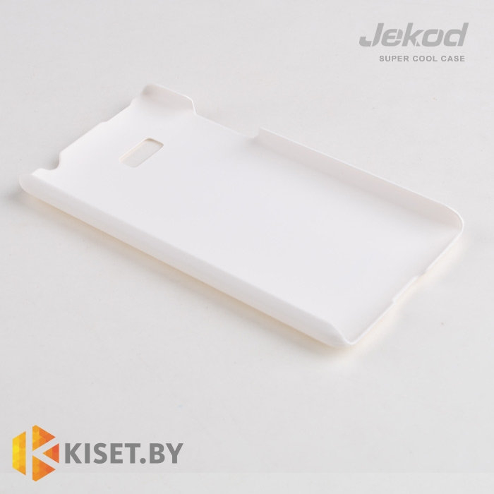 Пластиковый бампер Jekod и защитная пленка для HTC Desire 600, белый