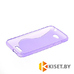 Силиконовый чехол для HTC Desire 616, фиолетовый с волной