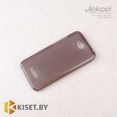 Силиконовый чехол Jekod с защитной пленкой для HTC Desire 616, черный