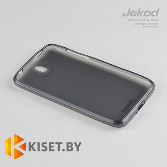 Силиконовый чехол Jekod с защитной пленкой для HTC Desire 700, черный
