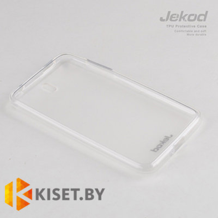 Силиконовый чехол Jekod с защитной пленкой для HTC Desire 700, белый