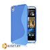 Силиконовый чехол для HTC Desire 816, голубой с волной