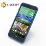 Силиконовый чехол для HTC Desire 816, голубой с волной