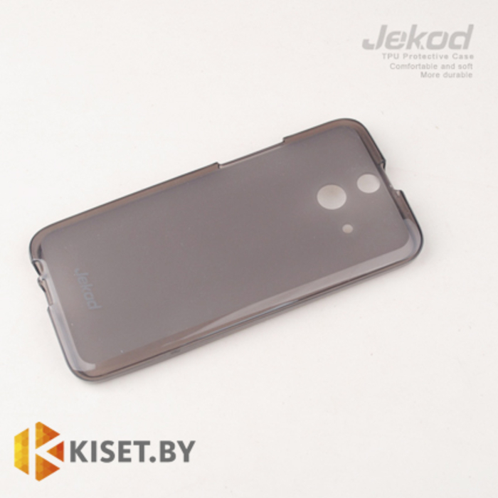 Силиконовый чехол Jekod с защитной пленкой для HTC One (E8), черный