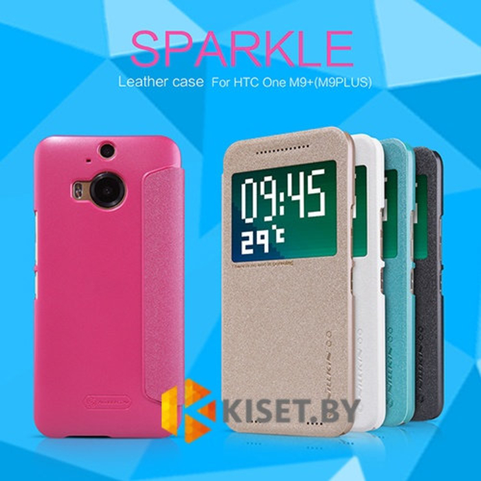 Чехол Nillkin Sparkle для HTC One M9 Plus, золотой