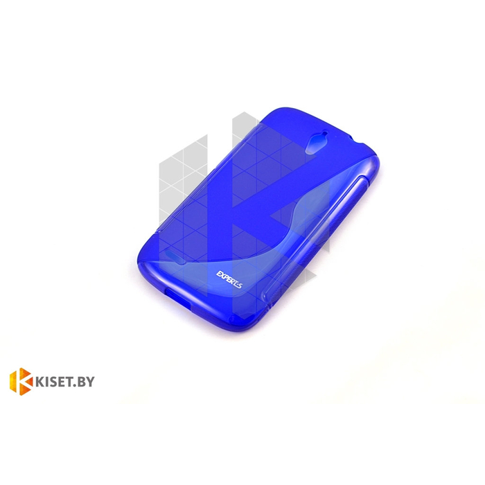 Силиконовый чехол Experts "TPU Case" HTC One mini, синий с волной