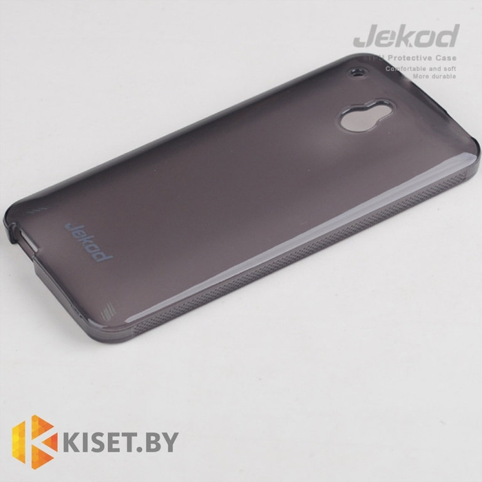 Силиконовый чехол Jekod с защитной пленкой для HTC One mini, черный