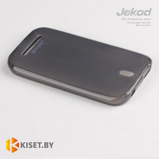 Силиконовый чехол Jekod с защитной пленкой для HTC One ST, черный