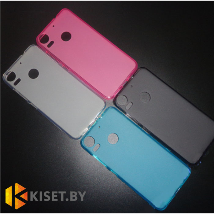 Силиконовый чехол матовый для HTC Desire 10, прозрачный