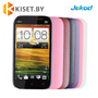 Пластиковый бампер Jekod и защитная пленка для HTC One ST, розовый