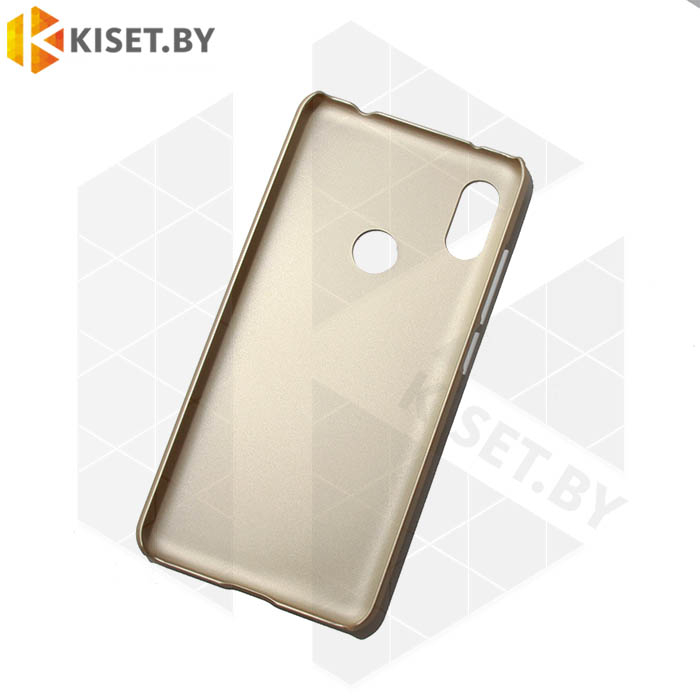 Пластиковый бампер Nillkin Super Frosted Shield для Xiaomi Redmi Note 6 Pro золотой