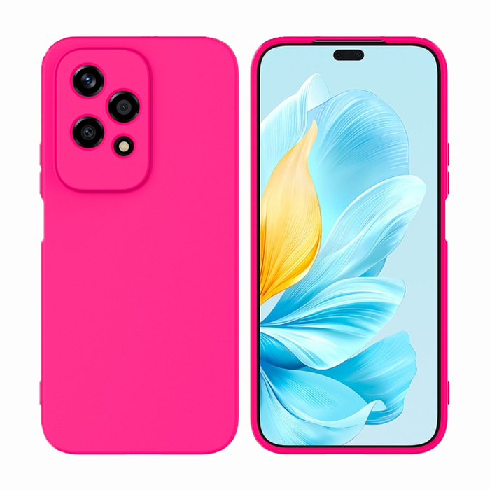 Soft-touch бампер KST Silicone Cover для Honor 200 Lite фуксия с закрытым низом