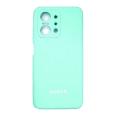 Soft-touch бампер KST Silicone Cover для Honor X7A голубой с закрытым низом