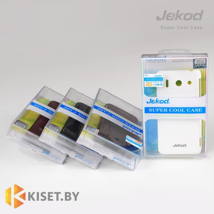 Пластиковый бампер Jekod и защитная пленка для Huawei Ascend G510, красный