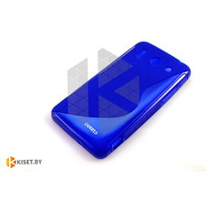 Силиконовый чехол Experts Huawei Ascend G510 (U8951), синий с волной