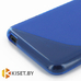 Силиконовый чехол для Huawei Ascend G6, синий с волной